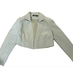 Mint green cropped blazer - Size 2 -